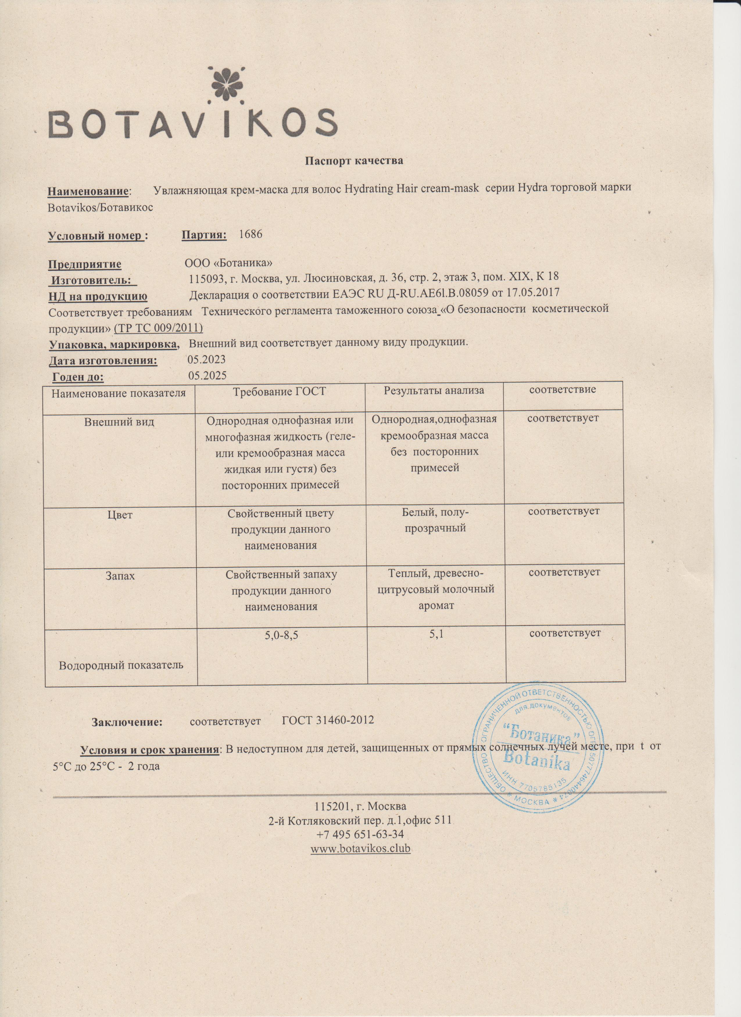 Паспорт №052023